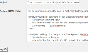 Plugin ReplyMe – tự động gửi email cho author khi có phản hồi cho comment
