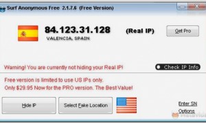 Surf Anonymous – phần mềm đổi IP truy cập Internet, Facebook tốt và nhanh