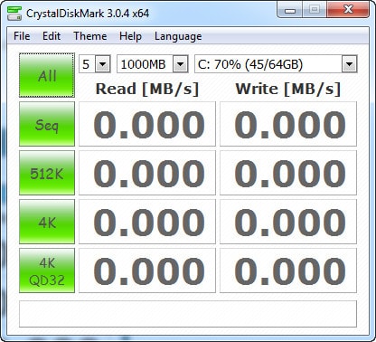 kiem tra toc do ghi dia bang CrystalDiskMark